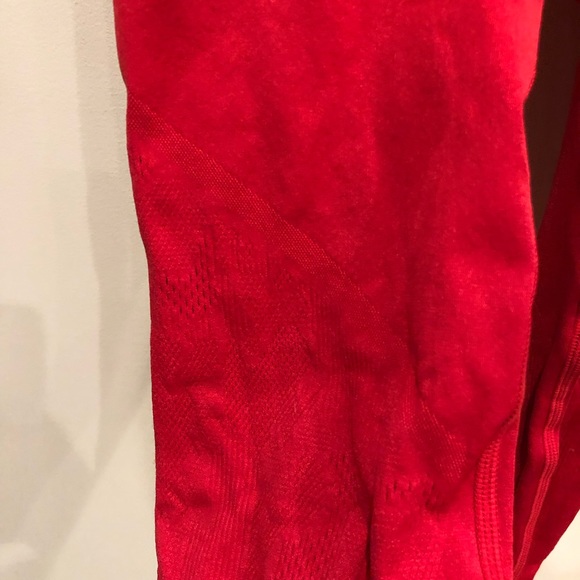 Fabletics Seamless High Waisted Compression Tight Leggings Pants Mesh Red S. - Picture 5 of 9